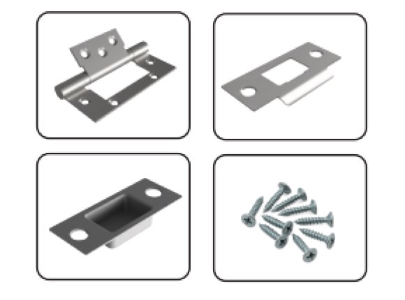 rondo 70mm x 100mm stainless steel hirline hinge kit